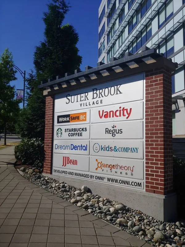 Suter Brook Village billboard by Ioco Rd