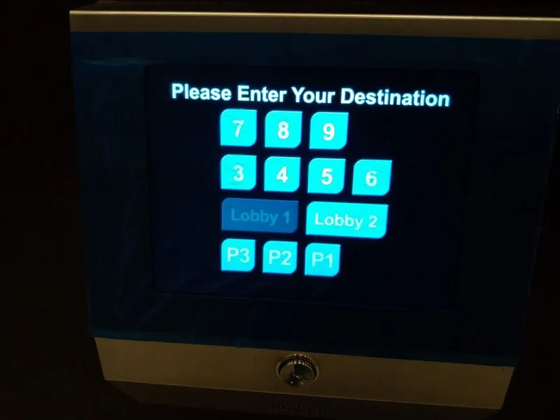 Elevator control panel